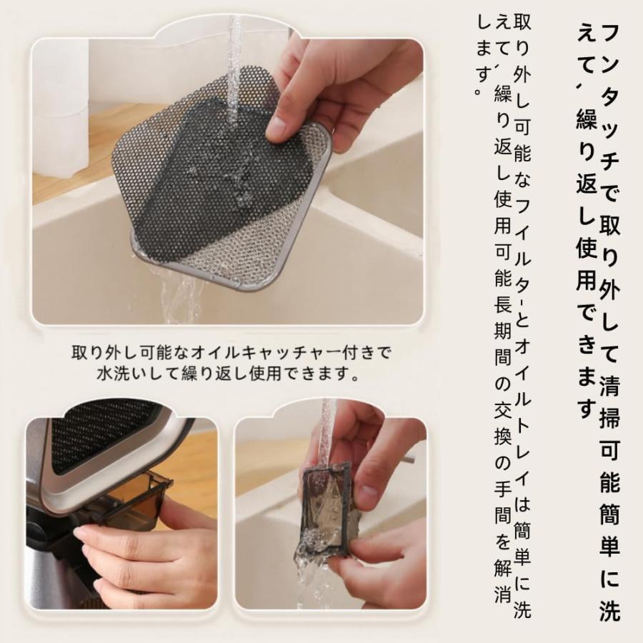 卓上レンジフード 換気扇 卓上換気扇 3600RPM強力な吸引力 二重油煙