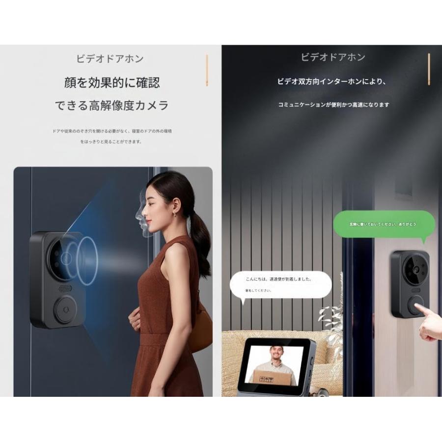 ワイヤレスドアベル  ビデオ機能付き スマホ対応 61heNzeq9sL._AC_UF1000,