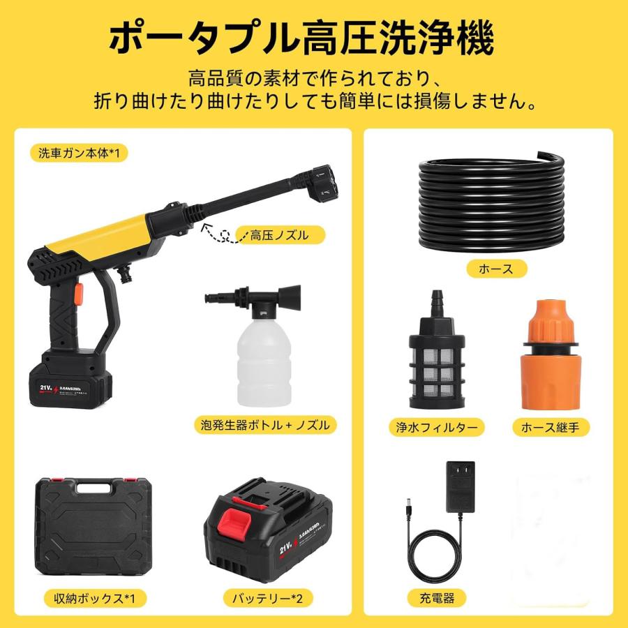 新登場・進化モデル】高圧洗浄機 コードレス 充電式 マキタ互換