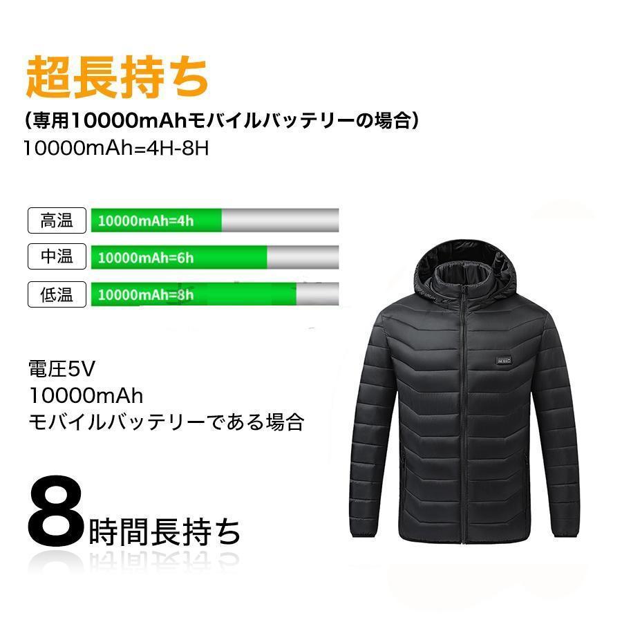 2025新登場 電熱ジャケット ヒーター付き 長袖 ワークマン USB 3段階