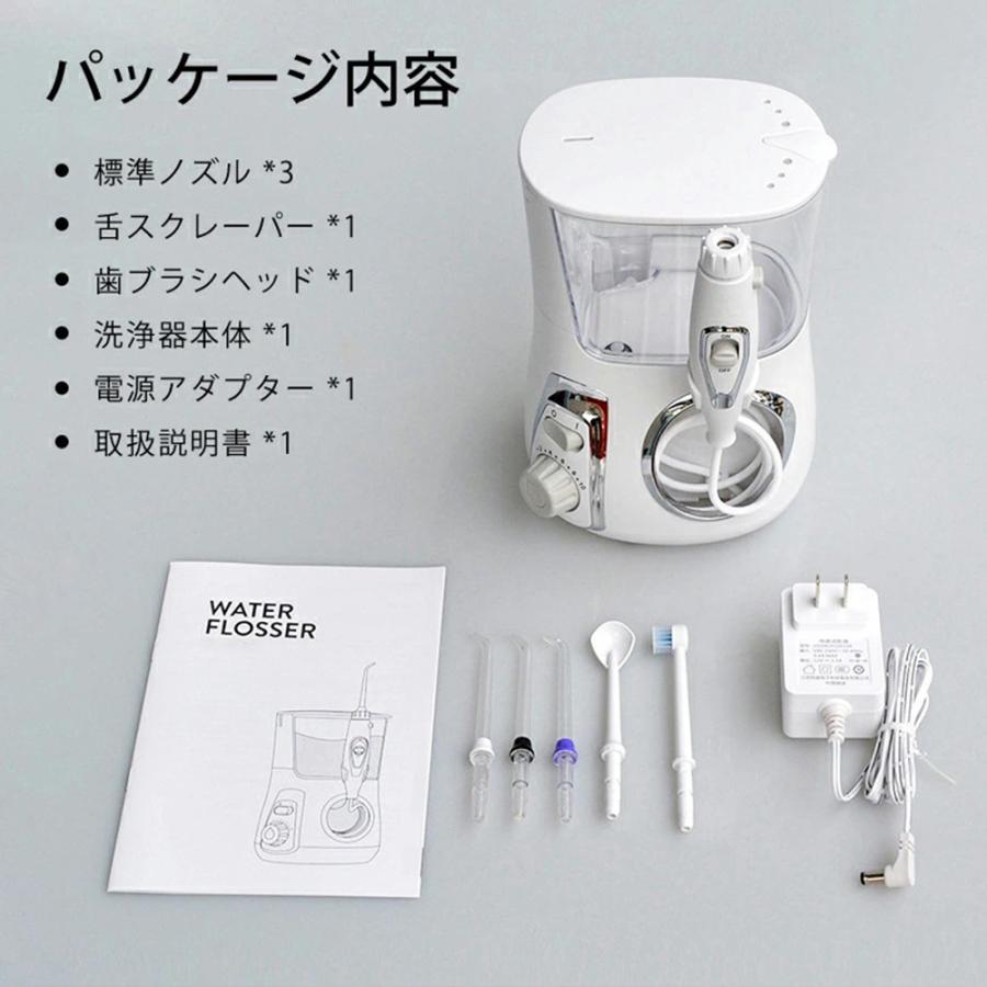 口腔洗浄器 ジェットウォッシャー 歯垢除去 電動 口内洗浄機 大容量