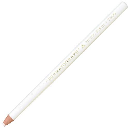 三菱鉛筆 uni 油性ダーマトグラフ 色鉛筆 白 1ダース K7600.1 ( ２セット)/メール便送料無料｜allmail