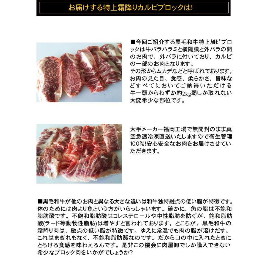 塊肉　九州産黒毛和牛限定　A5・A４等級特上カルビ　超希少部位ムカデ　1P約300g〜780g　量り売り　希望重量販売｜allmeat-co｜02