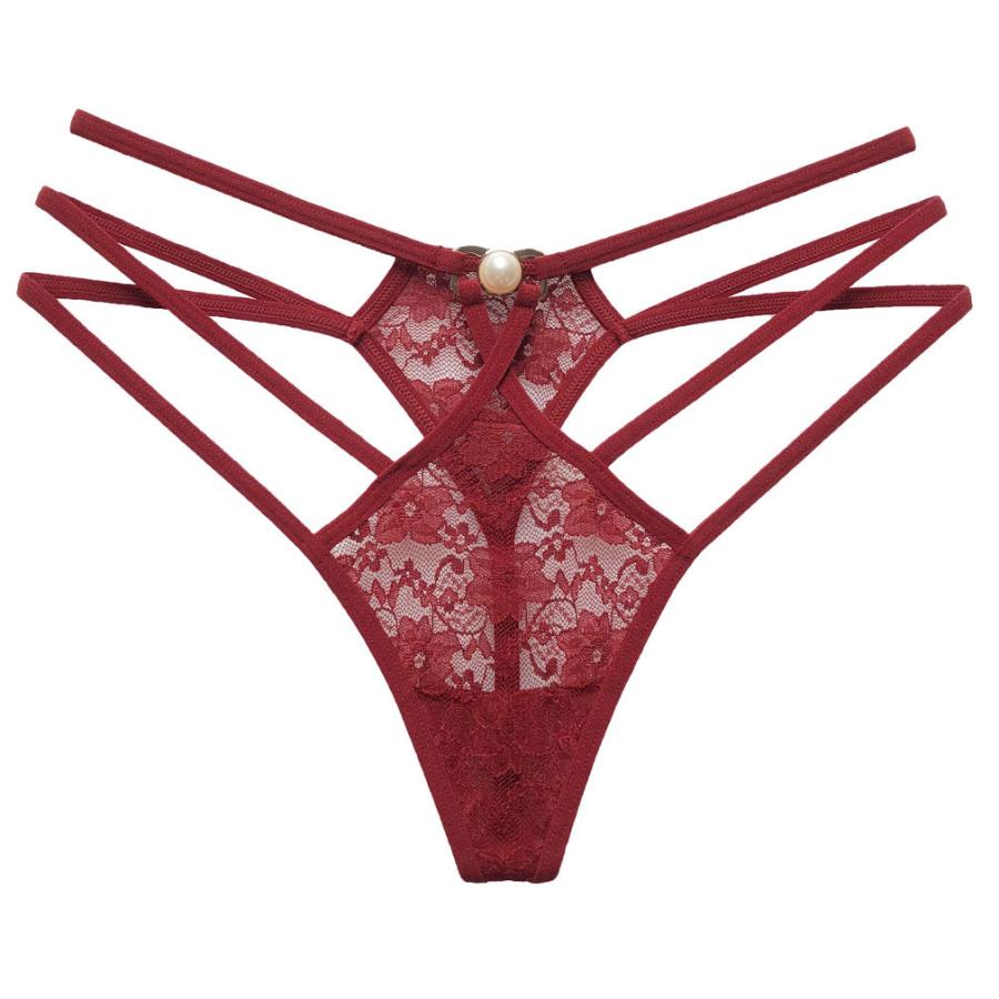 Tバック ショーツ レディース セクシー 総レース 人工パール