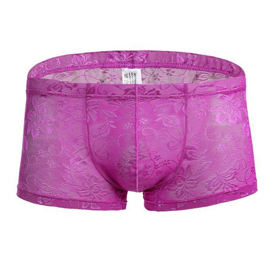 高級感 メンズ ボクサーパンツ シースルー ボクサーブリーフ 通気性良い 快適 総レース パープル Lサイズ Ford Tools Co Za