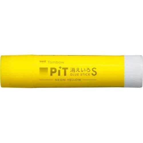 トンボ鉛筆 消えいろピット S ネオンイエロー スティックのり10g