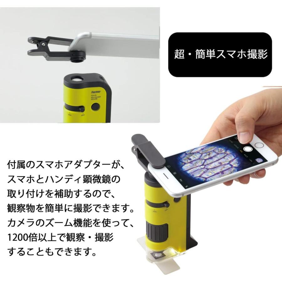 自然学習館 ハンディ顕微鏡 DX 100〜250倍ズーム 自由研究 観察 RXT300