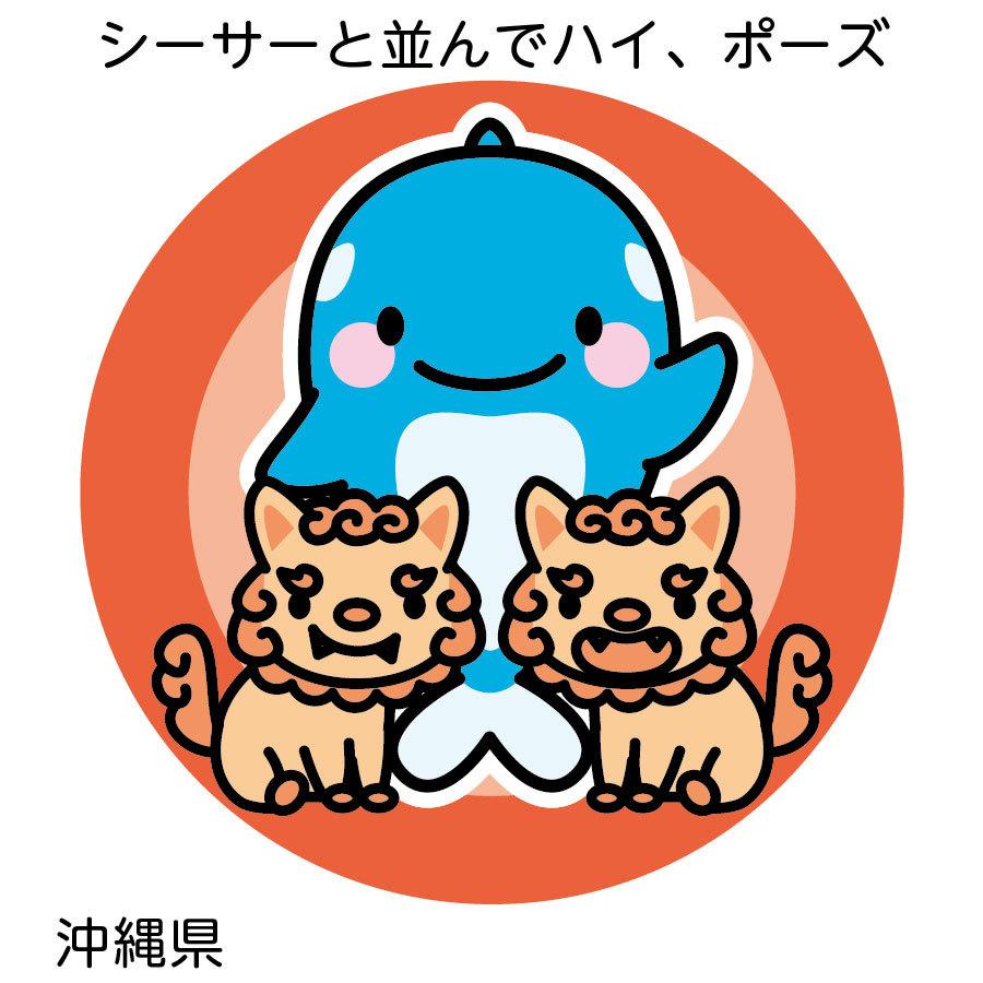 オルパスグッズ 缶バッジ ご当地オルパス 九州 沖縄地方