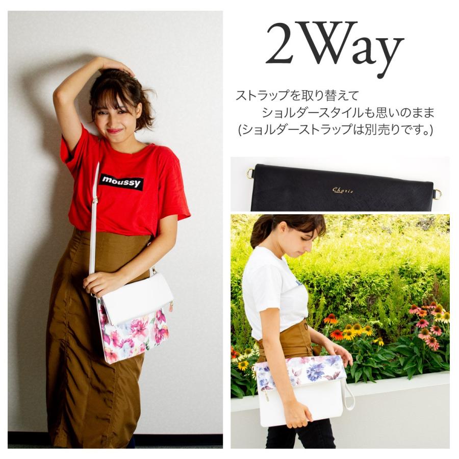 Charis クラッチバッグ レディース ボタニカル ミニショルダーバッグ
