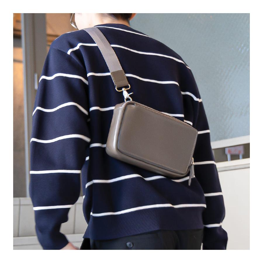 DomTeporna Italy ボディバッグ メンズ 本革 50代 小さめ 斜めがけ