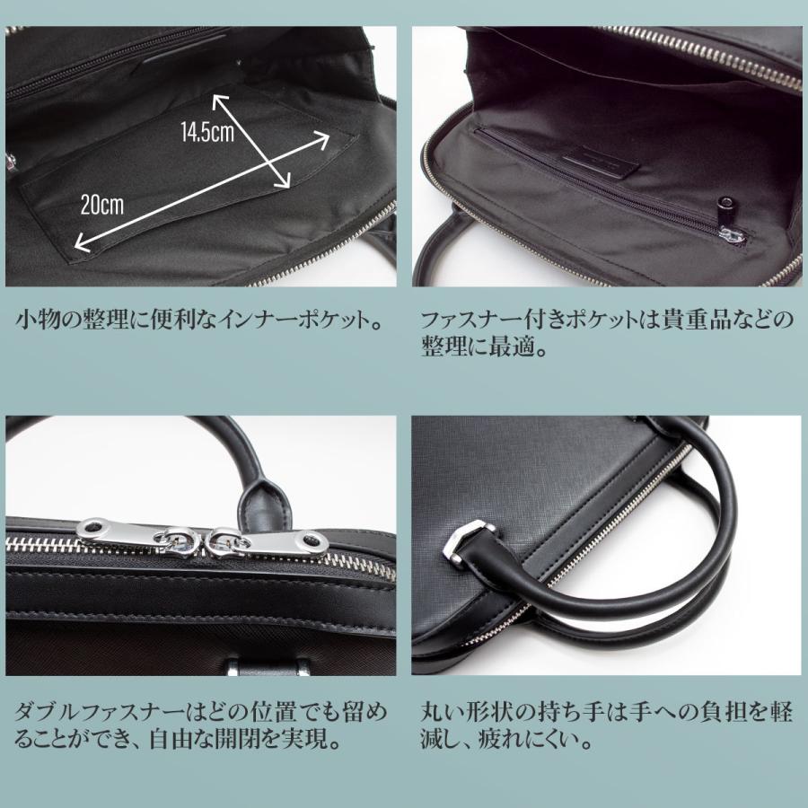 DomTeporna Italy ビジネスバッグ メンズ 革 薄型 ブランド 小さめ