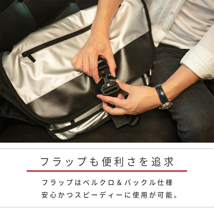 【限定1,000円OFFクーポン】【8,480円→7,480円】Dom Teporna ズレない大容量ボディバッグ 撥水素材 メッセンジャーバッグ 2WAY メンズ 止水ファスナー メッセンジャー 斜めがけ レザー DomTeporna（ドンテポーナ） ストラップで固定 メッセンジャーバッグ