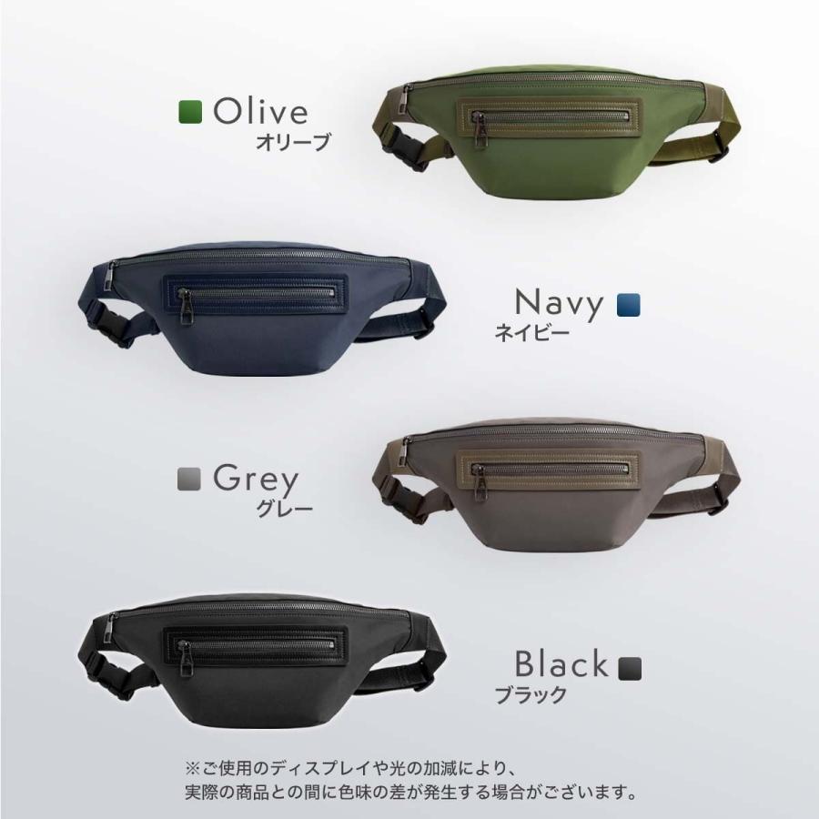 DomTeporna（ドンテポーナ） 牛革 ナイロン ウエストポーチ 撥水