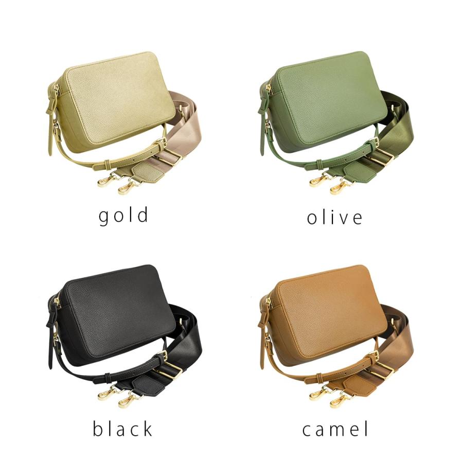 MALTA ショルダーバッグ レディース ダブルファスナー 斜めがけ 大人