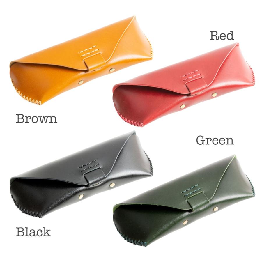 メガネケース 本革 牛革 ブランド イタリアンレザー マグネットボタン