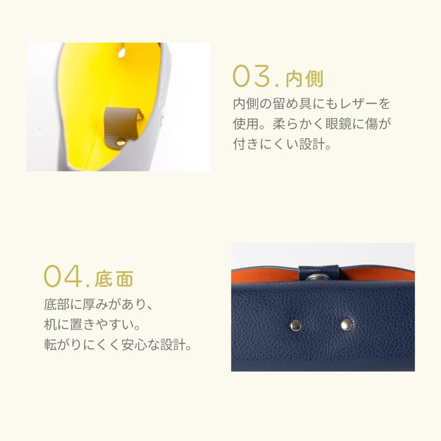 牛革 メガネケース ブランド おしゃれ 大人 かわいい 眼鏡入れ バイ