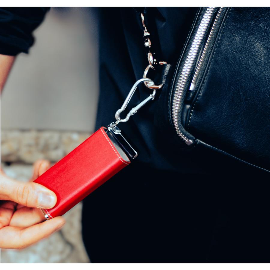 DomTeporna Italy 本革 イタリアンレザー 携帯灰皿 革 おしゃれ フタ