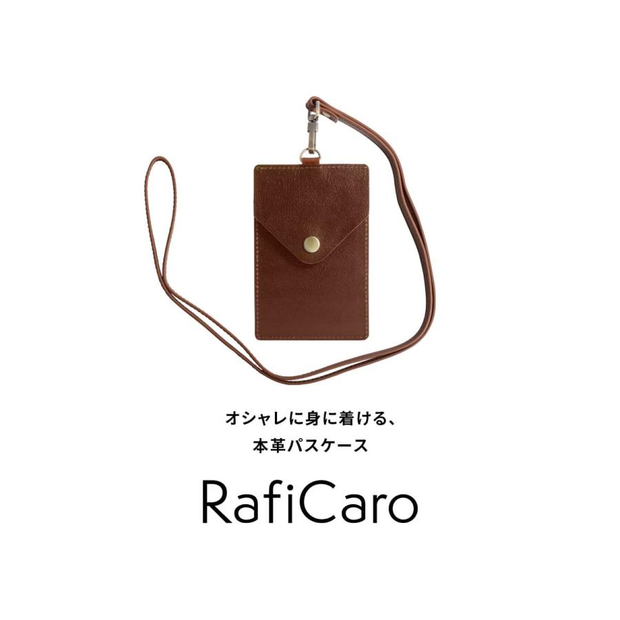 RafiCaro（ラフィカロ） 縦型 IDカードホルダー 本革 イタリアンレザー