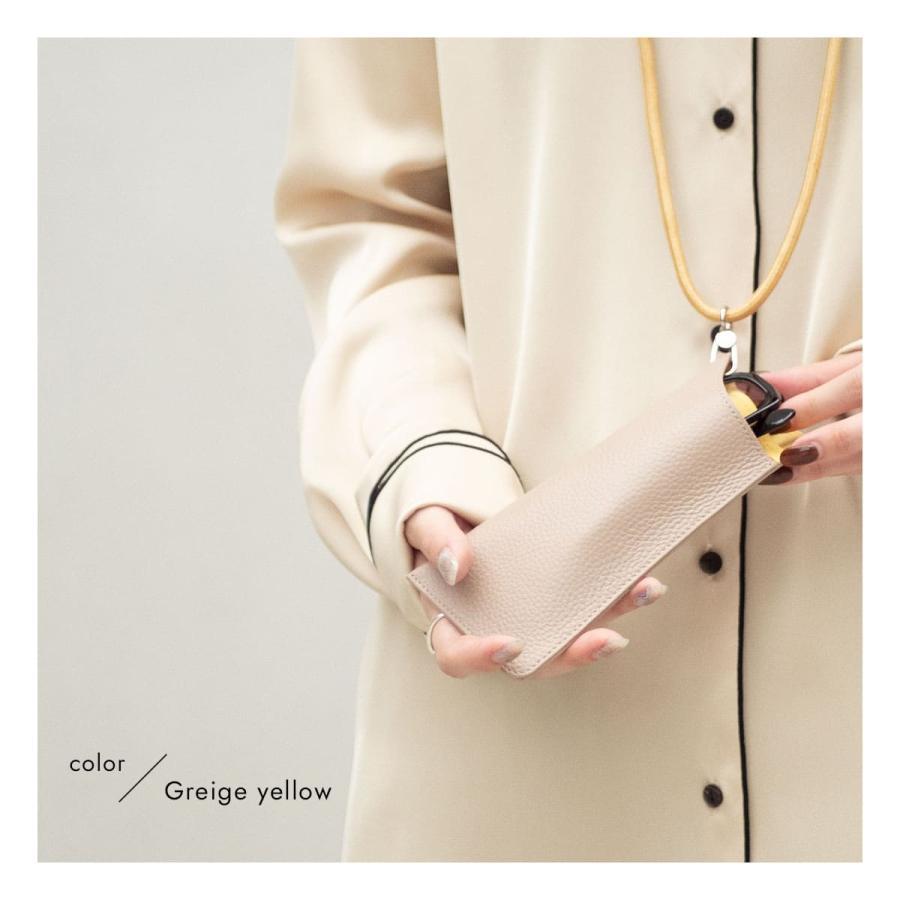 RafiCaro（ラフィカロ） 眼鏡ケース 軽量 薄型 牛革 飛び出し防止