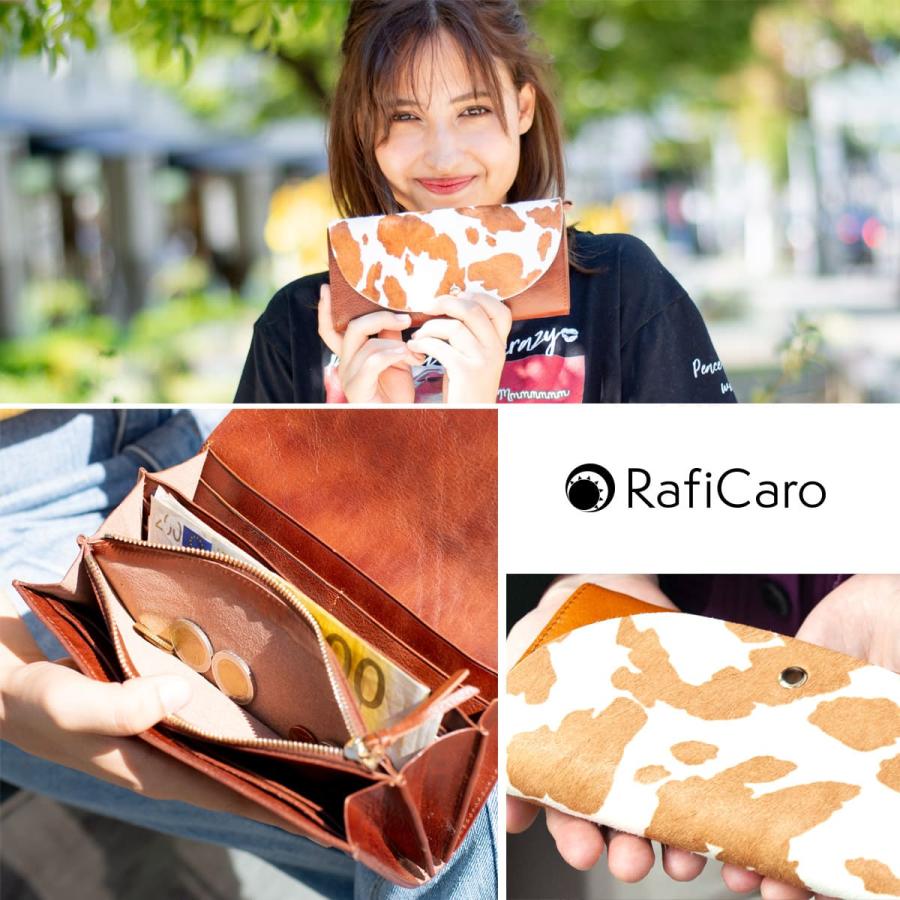 RafiCaro 長財布 二つ折り財布 レディース 大容量 牛革 本革 RafiCaro 長財布 二つ折り財布 レディース 大容量 牛革 本革