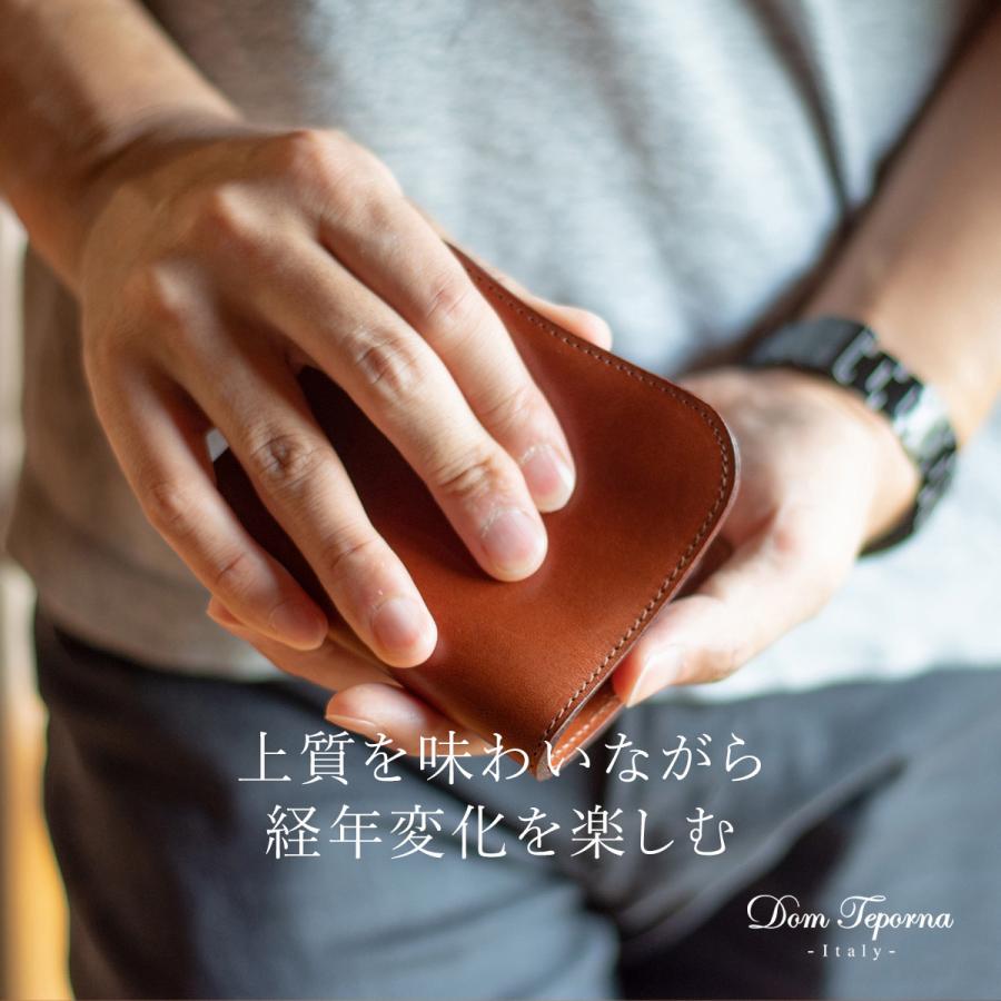 DomTeporna Italy 二つ折り財布 レディース メンズ ブランド 革 本革