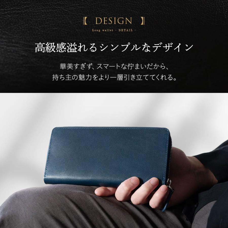 DomTeporna Italy 長財布 メンズ 本革 イタリアンレザー 財布 大容量