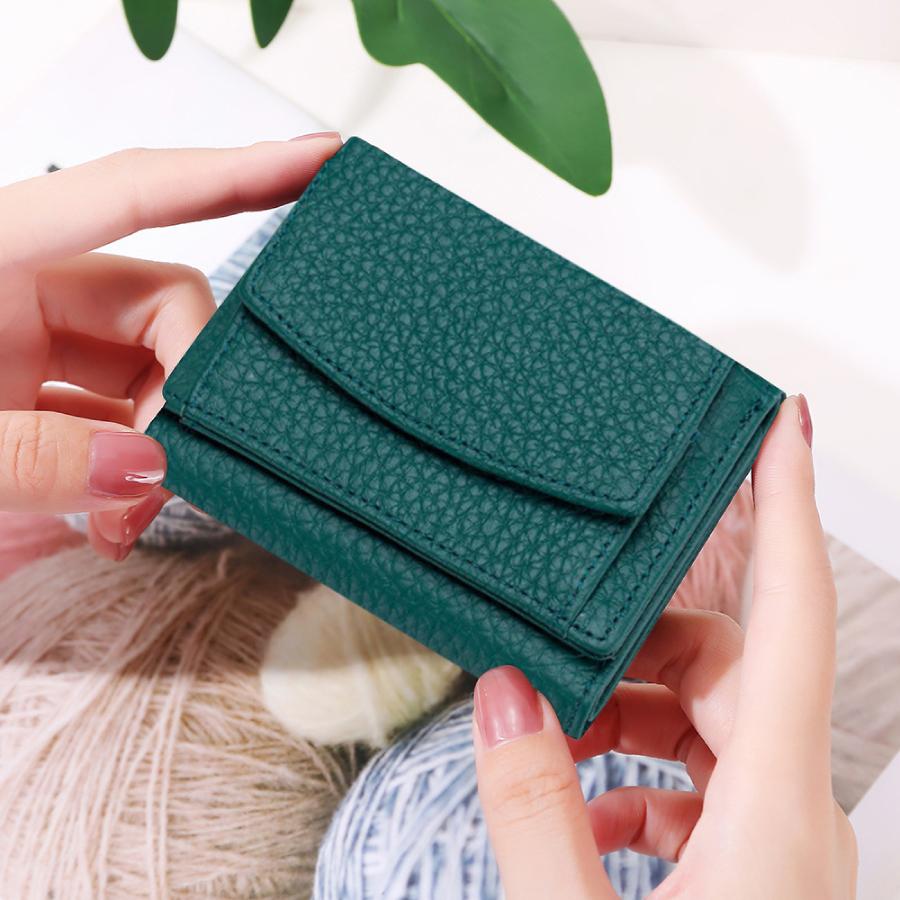 三つ折り財布 レディース ミニ財布 コンパクト 本革 かわいい カード