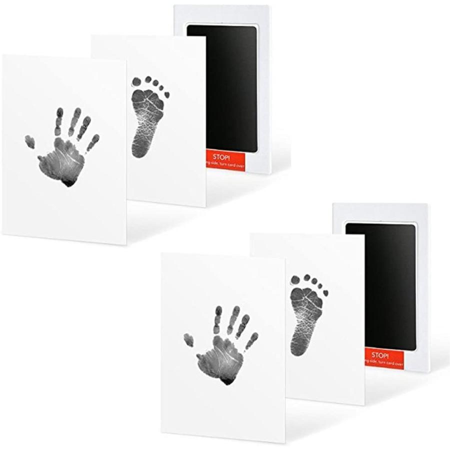 赤ちゃん 汚れないインク 手形 足形キット 出産祝い 新生児 ギフト 猫と犬の手と足のタイプのお土産 1歳誕生日 ベビーフレーム 高品質の激安 2セット