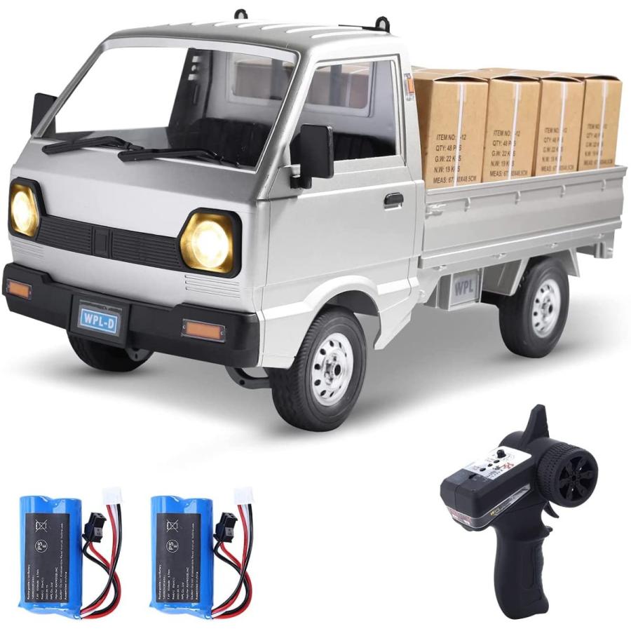 Deerc ラジコンカー オフロード 子供 1 10スケール 軽トラ ラジコン バッテリー2個 操作時間60分 ダンボール箱付 改造やカスタム可能 キ 低価格で大人気の