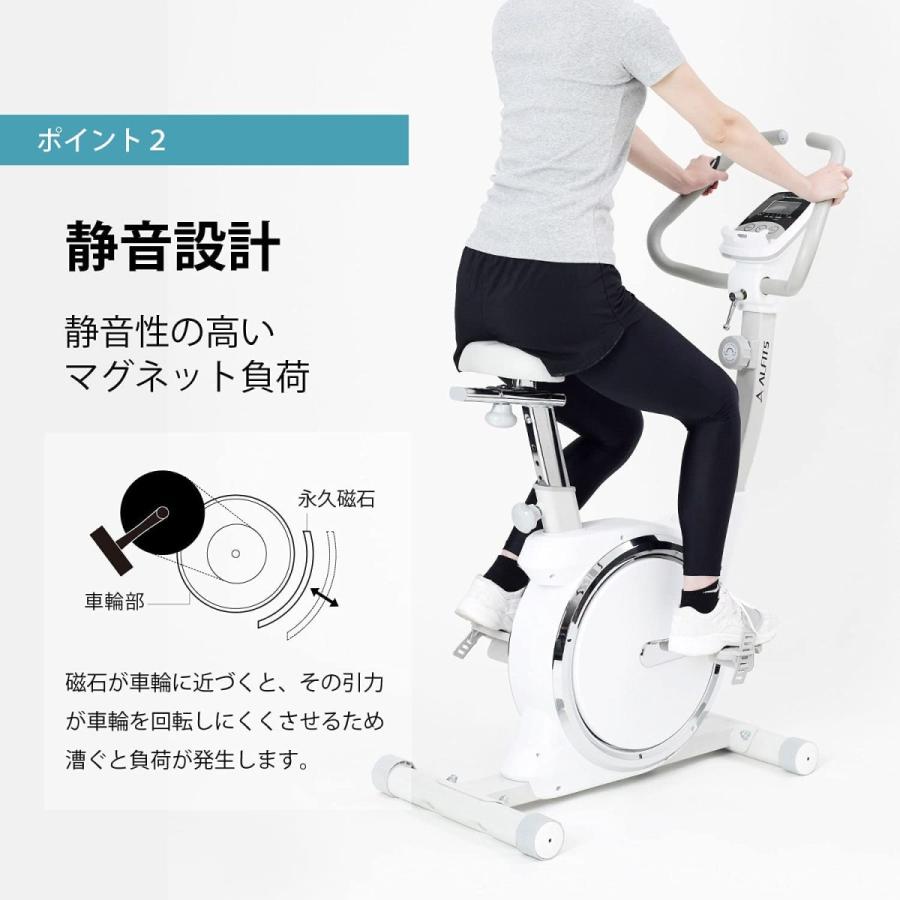 22超人気 Afb5 スリム仕様 タブレットトレー 心拍数測定 8段階負荷調節 エアロマグネティックバイク おしゃれフィットネスバイク アルインコ Alinco フィットネス トレーニング