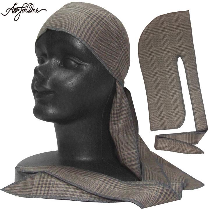 AFO】British Royal WOVEN DURAG / ドゥラグ ドゥーラグ【チェック柄