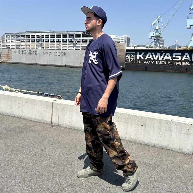 【AFO/UNISEX】CLASSIC BASE BALL SHIRTS / クラシック ベースボール シャツ 【4色】野球 ユニフォーム ビッグサイズ BIG SIZE