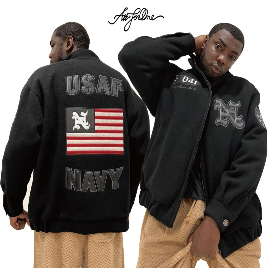 【AFO】 USAFO Herringbone Military Jacket / ユーエスエーエフオー ヘリンボーン ミリタリー ジャケット【黒】 | 