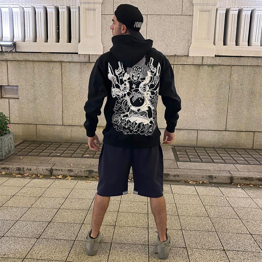 AFO】asuLA PULL OVER HOODIE【BLACK】スウェット プルオーバー