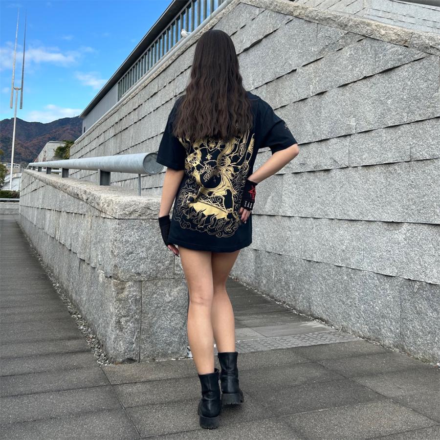 AFO/UNISEX】asuLA S/S TEE【BLACK / GOLD 和柄 】【ゆう AFO/UNISEX】asuLA S/S TEE【BLACK / GOLD 和柄 】【ゆう