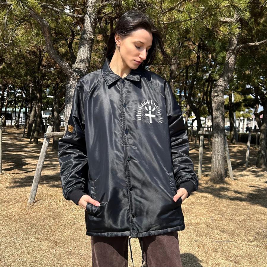 AFO/UNISEX】ASURA COACH JACKET / アシュラ サテン コーチ ジャケット