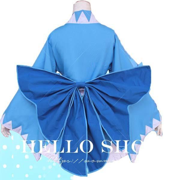 東方Project(東方プロジェクト) 風チルノ コスプレ 着物 衣装 東方Project(東方プロジェクト) 風チルノ コスプレ 着物 衣装