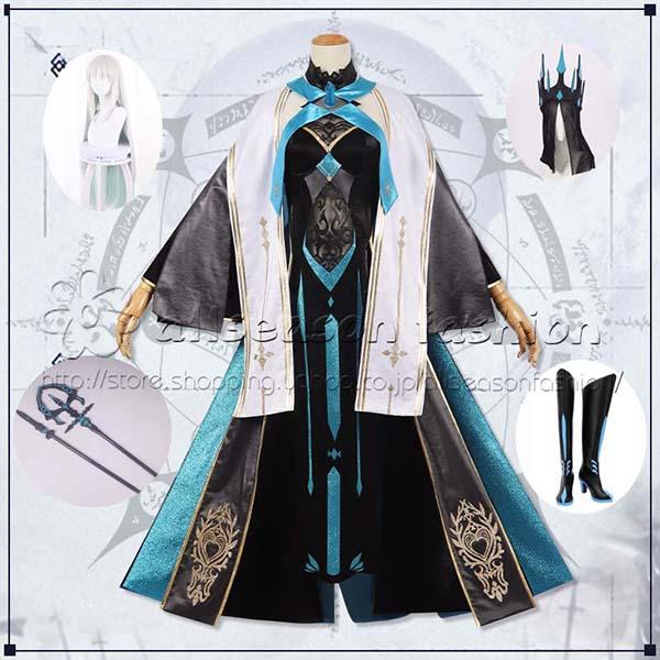 Fate/Grand Order 風 FGO モルガン コスプレ衣装 ウィッグ 靴 Fate/Grand Order 風 FGO モルガン コスプレ衣装 ウィッグ 靴