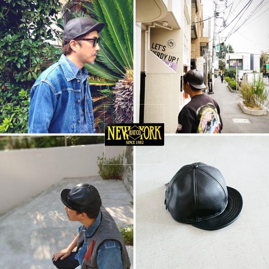 NEWYORK HAT ニューヨークハット　別注　レザーキャップ　ベースボールキャップ　BB CAP　ショートブリム　フリップキャップ｜allthat｜08