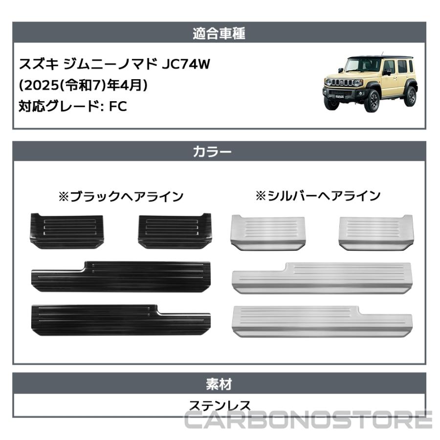 ジムニーノマド 5ドア パーツ スカッフプレート サイドステップ