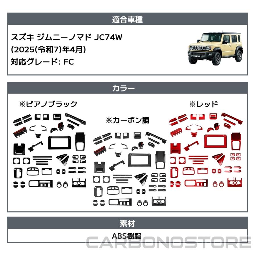 ジムニーノマド 5ドア パーツ インテリアパネル 18点セット 46pcs AT車