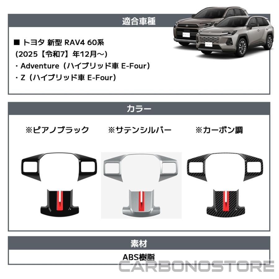 新型 RAV4 60系 インテリアパネル ステアリングガーニッシュ