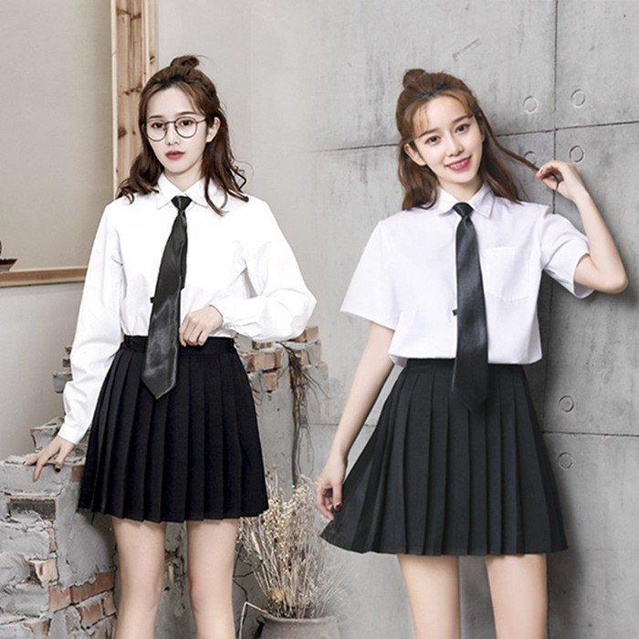 ファッションなデザイン 女子高生高校生制服コスプレ大きいサイズプリーツスカートリボン3点セット半袖 長袖レディースjkセーラー服コスチュームネクタイ Simbcity Net