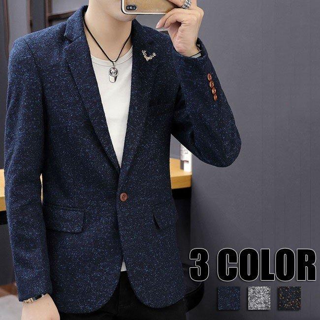 メンズブレザー秋テーラードジャケット通勤ビジネスフォーマルコーデ大きいサイズブラックグレーブルーカジュアルテーラードメンズ秋冬3色 All4158e8c7f Allure Webshop 通販 Yahoo ショッピング