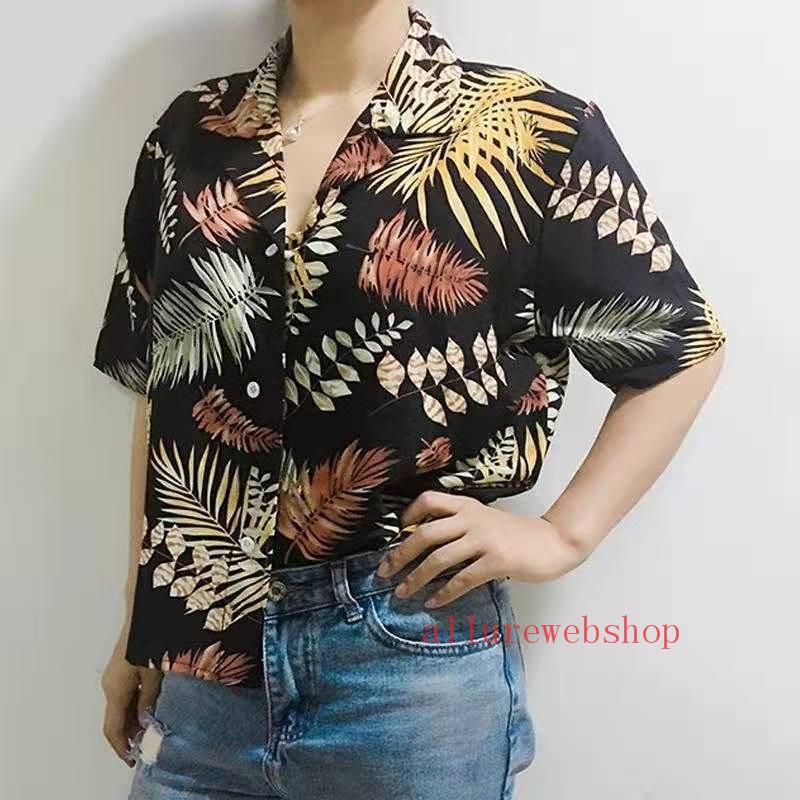 アロハシャツレディーストップス夏シャツブラウスハワイシャツボタニカルアロハ日焼け止め服半袖花柄プリント薄手ゆったりビーチ浜辺リゾート All415d2d8d7 Allure Webshop 通販 Yahoo ショッピング