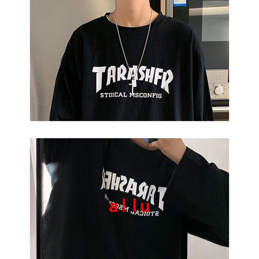 Tシャツ メンズ 長袖 カットソー 英字 プリント おしゃれ クルーネック カジュアル ゆったり 秋 薄手 コーデ メンズファッション All Allure Webshop 通販 Yahoo ショッピング