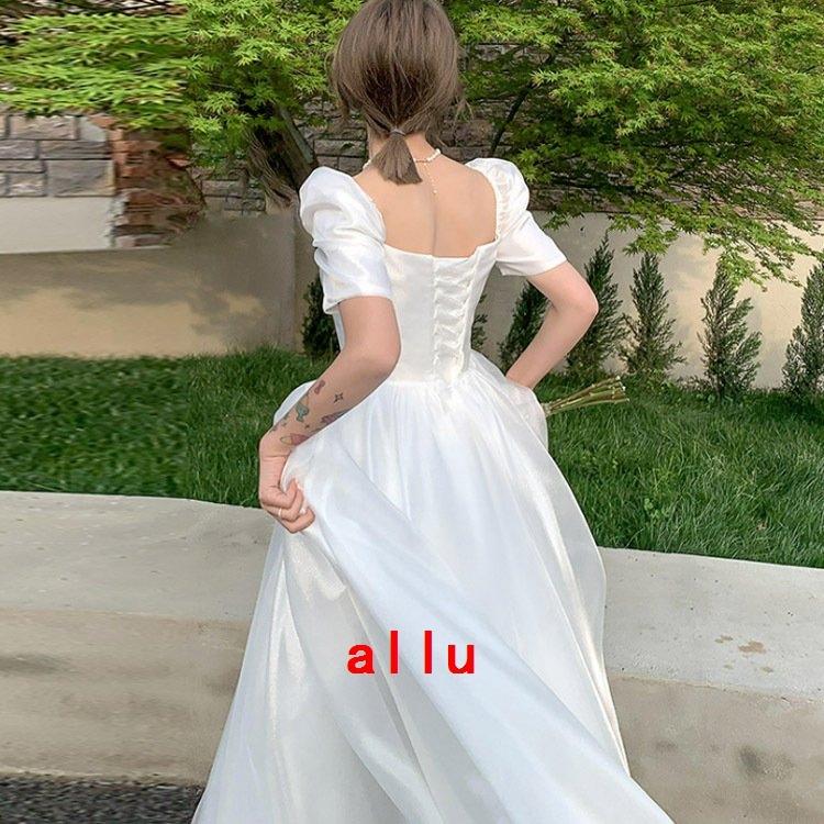 数量限定セール ウェディングドレス 花嫁ドレス 結婚式 白ドレス およばれドレス シンプル 披露宴 ドレス エレガント 大人 結婚式ドレス ロング丈 可愛いドレス Aライン サイズ L Thedognutritionist Com