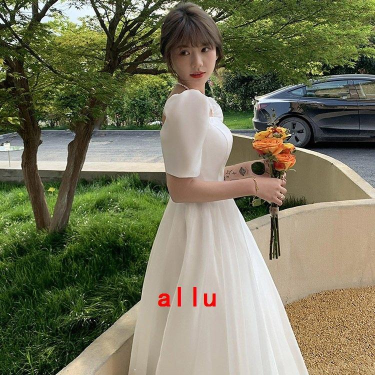 数量限定セール ウェディングドレス 花嫁ドレス 結婚式 白ドレス およばれドレス シンプル 披露宴 ドレス エレガント 大人 結婚式ドレス ロング丈 可愛いドレス Aライン サイズ L Thedognutritionist Com