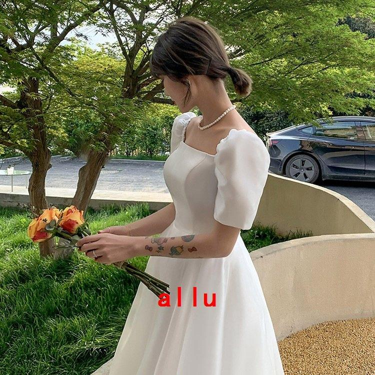 数量限定セール ウェディングドレス 花嫁ドレス 結婚式 白ドレス およばれドレス シンプル 披露宴 ドレス エレガント 大人 結婚式ドレス ロング丈 可愛いドレス Aライン サイズ L Thedognutritionist Com