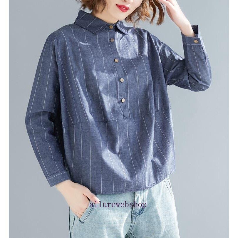 シャツ 大きいサイズ レディース ネルシャツ カジュアル 2019春 長袖 ゆったり｜allurewebshop｜09